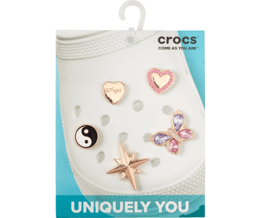 Crocs Rózsaszín és Arany 5 Csomag