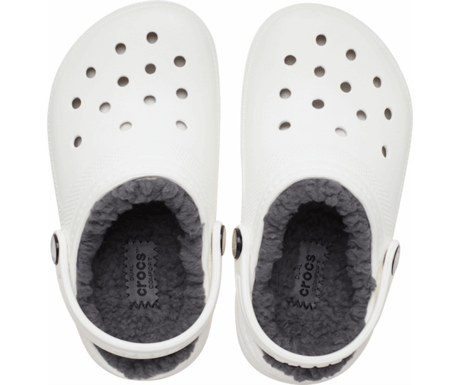 Crocs Gyerek Klasszikus Bélelt Klumpa Fehér-szürke