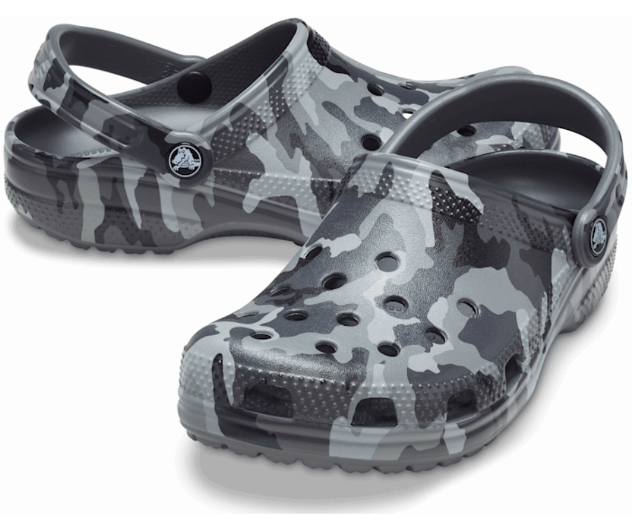 Crocs Klasszikus Nyomtatott Camo Klumpa Pala Szürke-multi