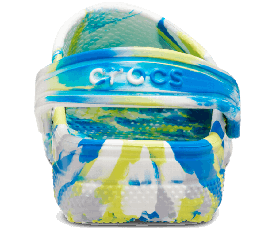 Crocs Totyogó Klasszikus Márványos Klumpa Fehér-fényes Kobalt