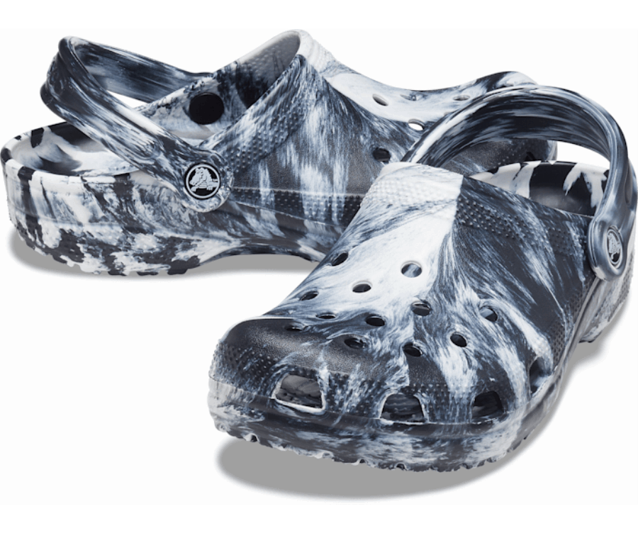 Crocs Klasszikus Márványos Klumpa Fehér-fekete