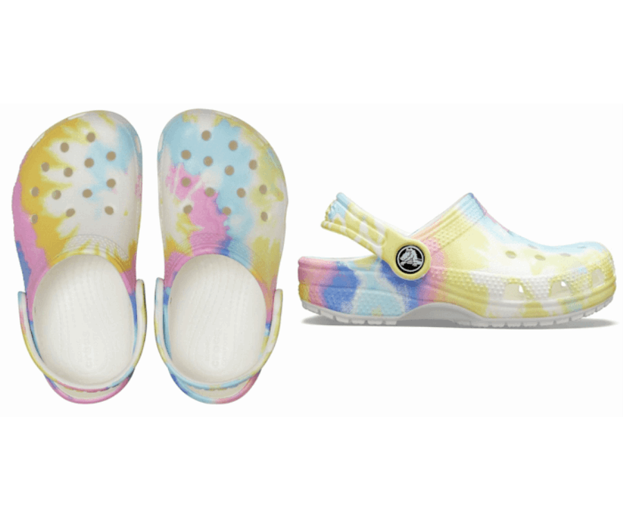 Crocs Gyerek Klasszikus Nyakkendőfestő Grafikus Klumpa Fehér-multi