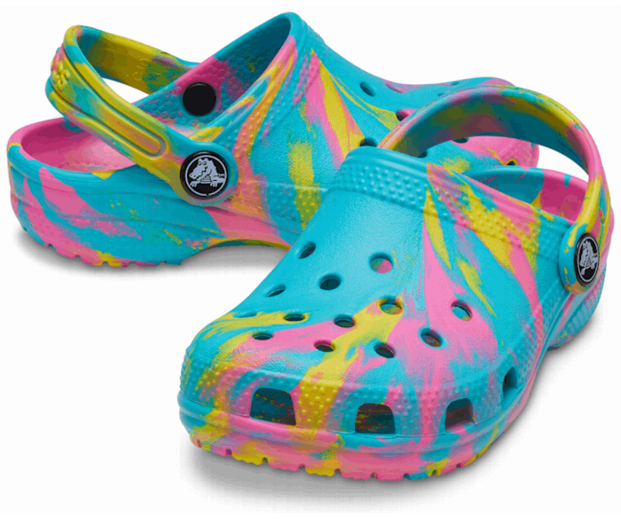 Crocs Gyerek Klasszikus Márványozott Klumpa Digitális Aqua-multi