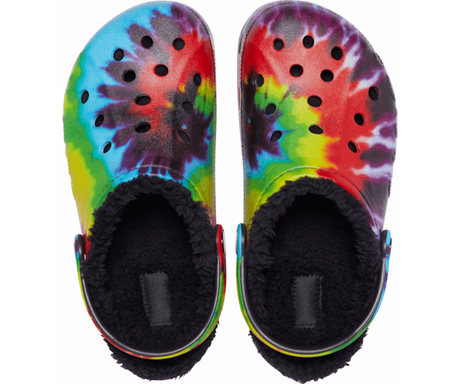 Crocs Baya Bélelt Nyakkendő-festék Grafikus Klumpa Multi-fekete