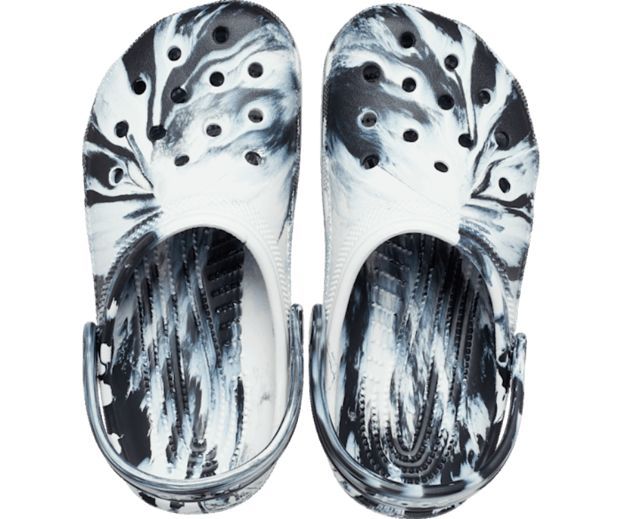 Crocs Gyerek Klasszikus Márvány Klumpa Fekete-fehér