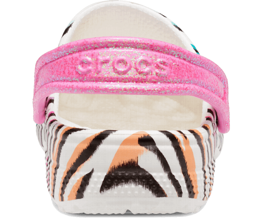 Crocs Gyerekek Klasszikus állatmintás Klumpa Fehér-multi