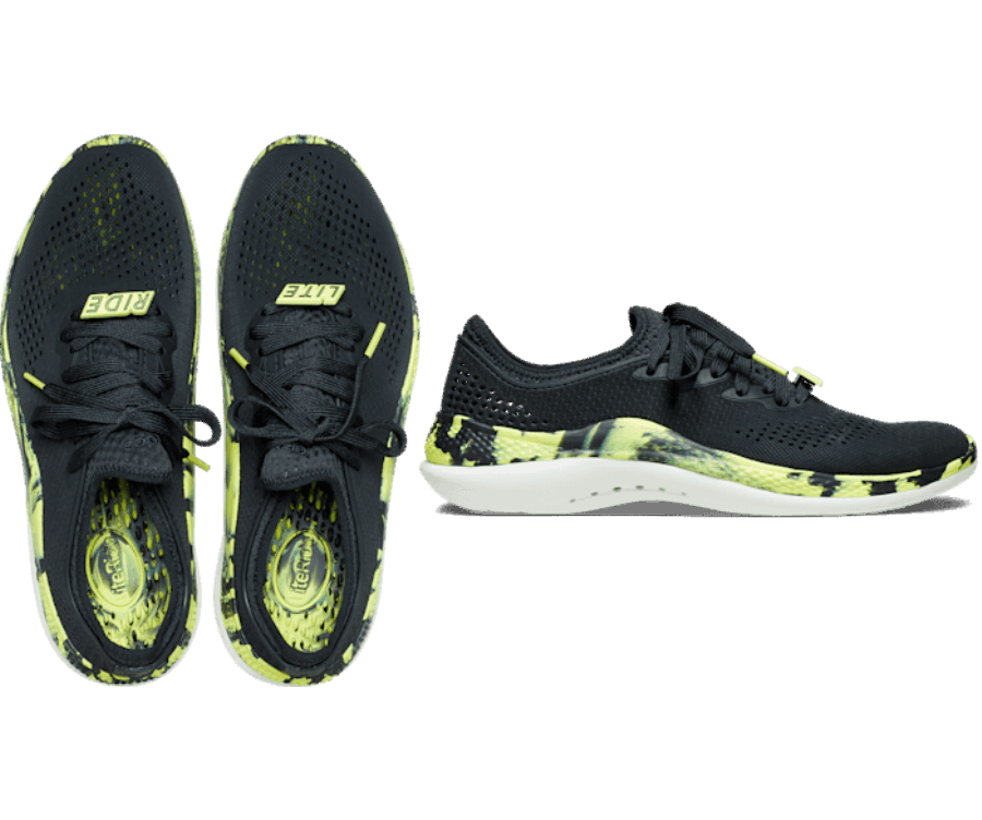 Crocs Férfi Literide 360 ​​márványozott Pacer Fekete-citrus