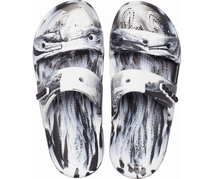 Crocs Klasszikus Márvány Szandál Fehér-fekete