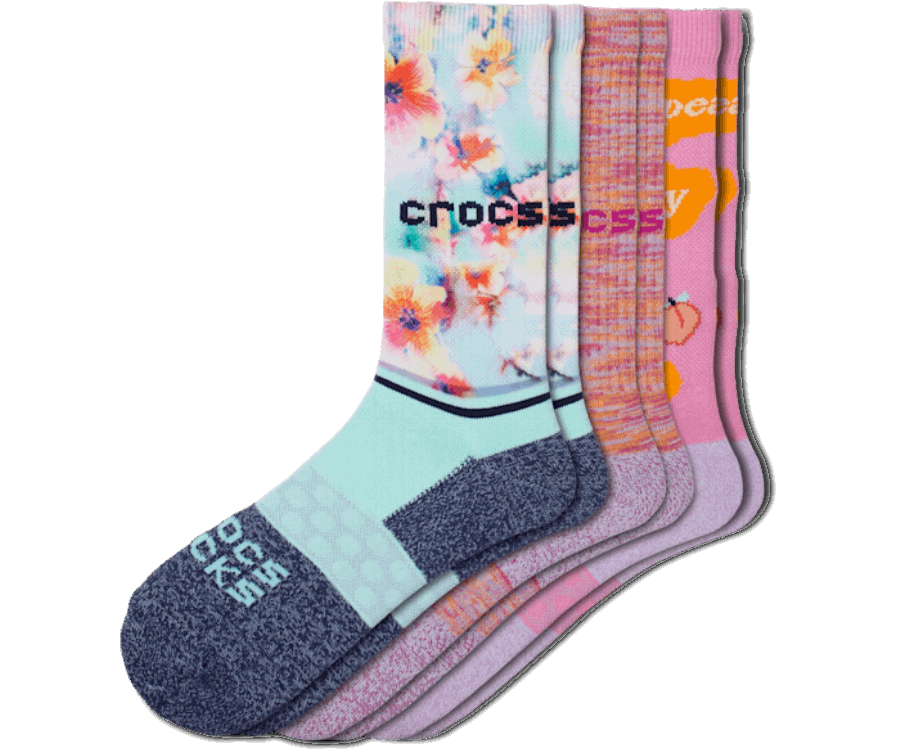 Crocs Zokni Felnőtt Csapat Szezonális Day Dreamer 3 Csomag Rózsaszín-fluoreszkáló